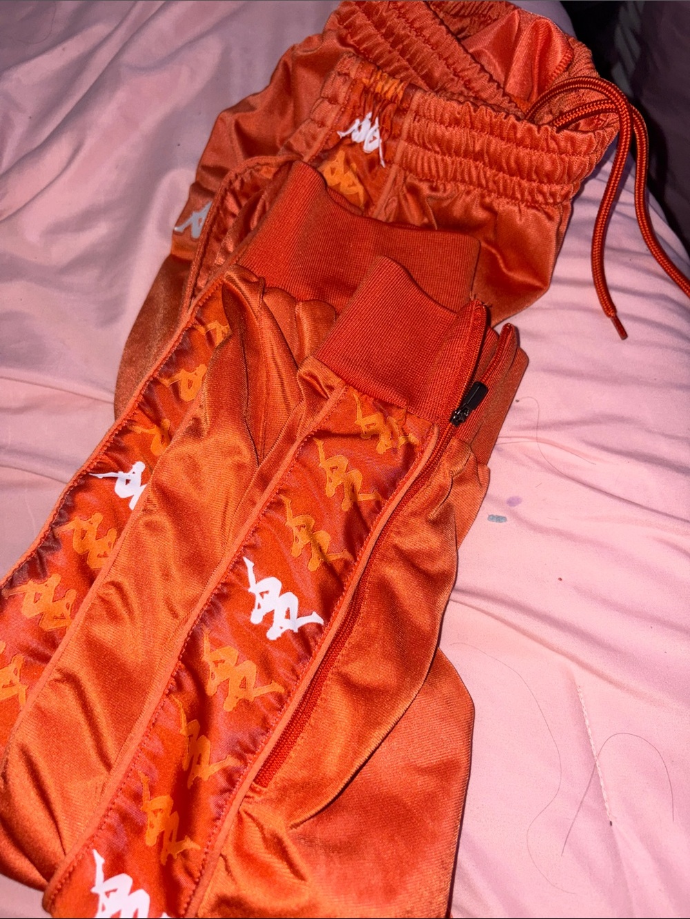 Kappa Orange Logo-Tape Joggers